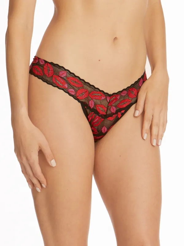 K-i-s-s-i-n-g Lace Low Rise Thong made by Hanky Panky