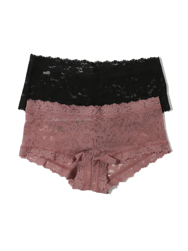 Daily Lace™ Boyshort 2 Pack Black Sale sold by Hanky Panky