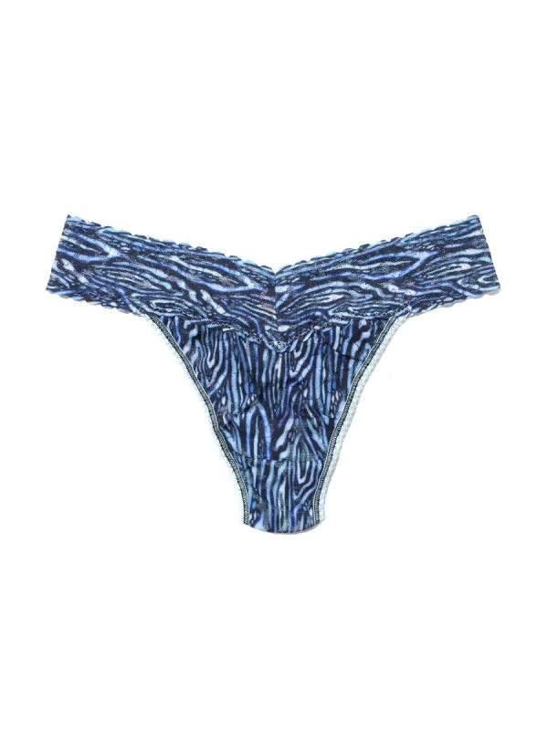Printed Signature Lace Original Rise Thong Sea You Sale sold by Hanky Panky