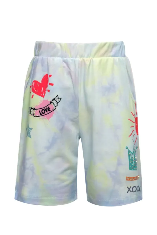 XOXO Printed French Terry Bermuda Shorts sold by Hannah Banana