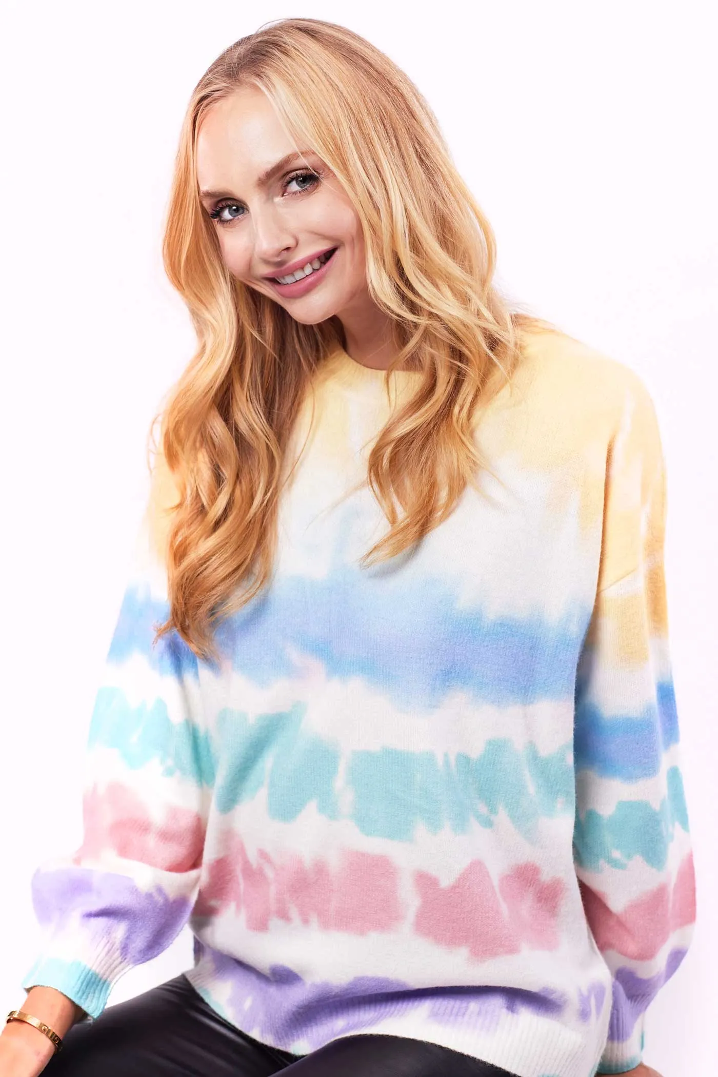Mommy Pastel Stripe Watercolor Tie Dye Pull Over sold by Hannah Banana product image thumbnail 2