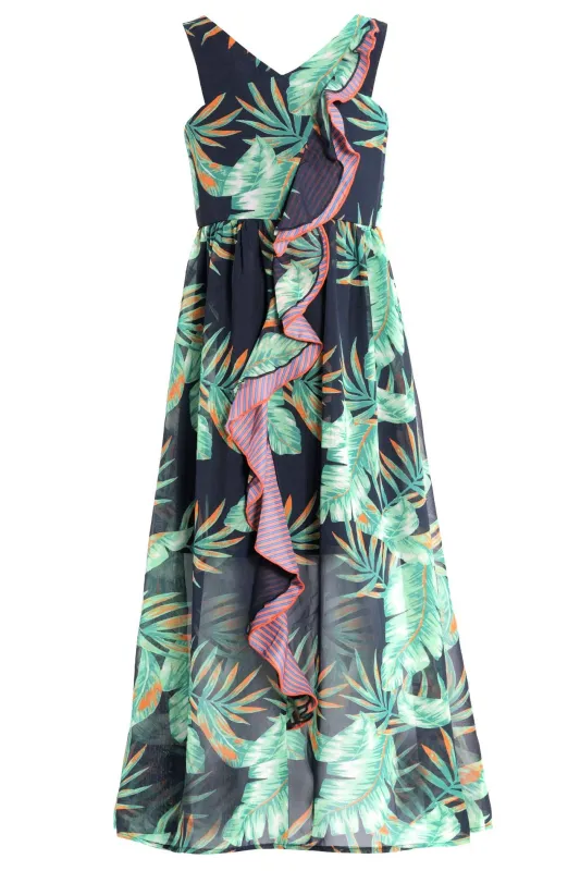 Tropical Print Maxi Dress sold by Hannah Banana