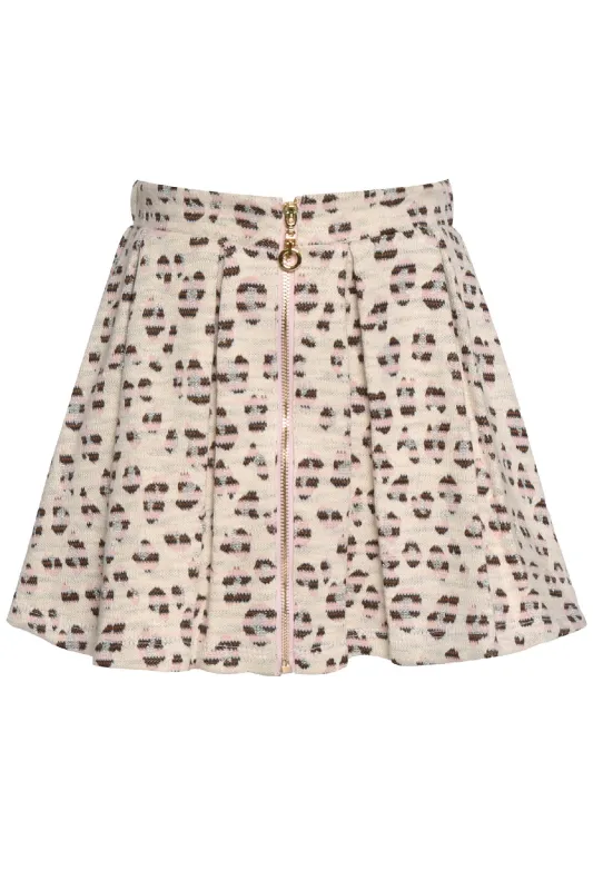 PLEATED SKIRT W/ FRONT ZIPPER DETAIL made by Hannah Banana