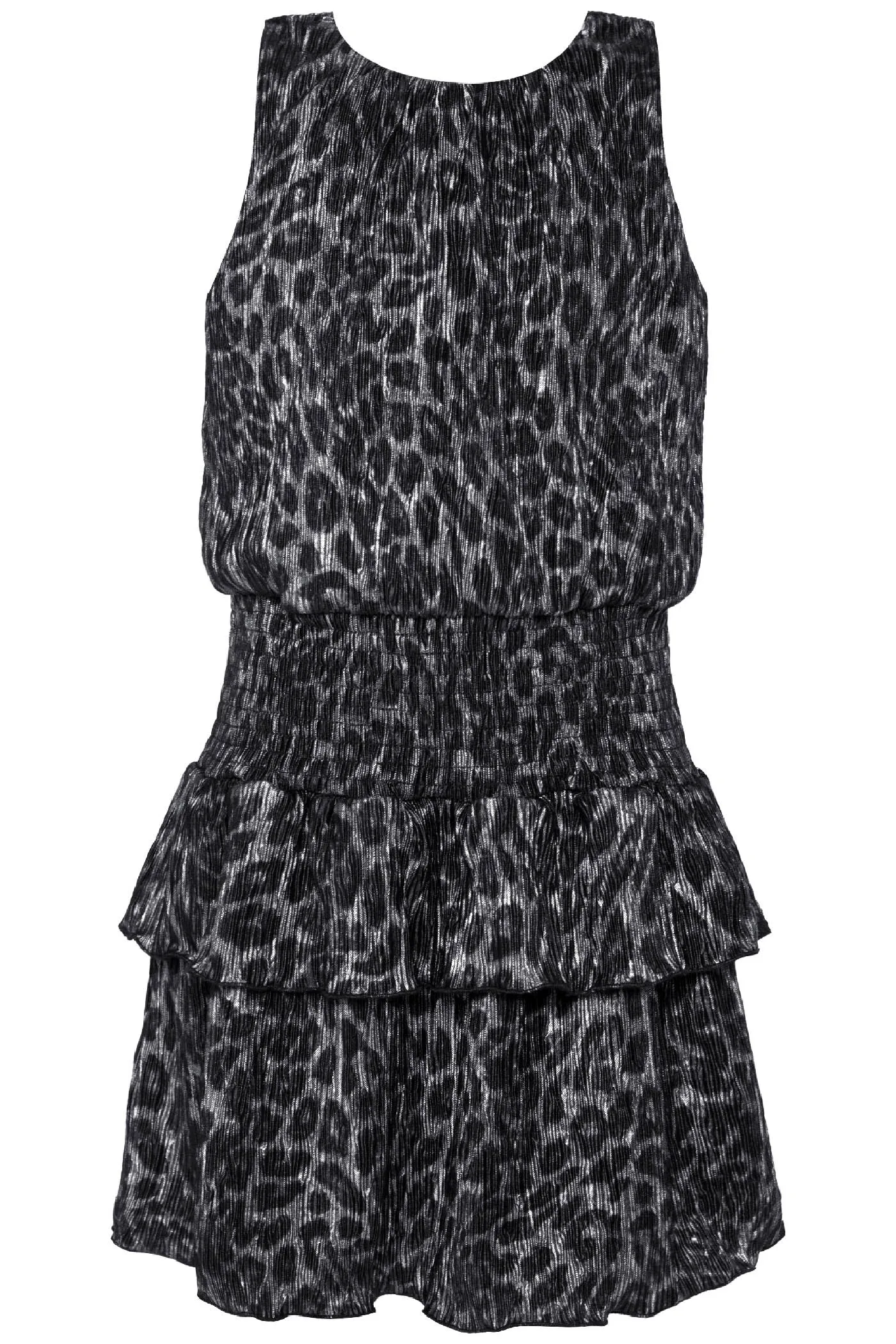 LEOPARD PRINT DRESS WITH SMOCKED YOKE sold by Hannah Banana product image thumbnail 2