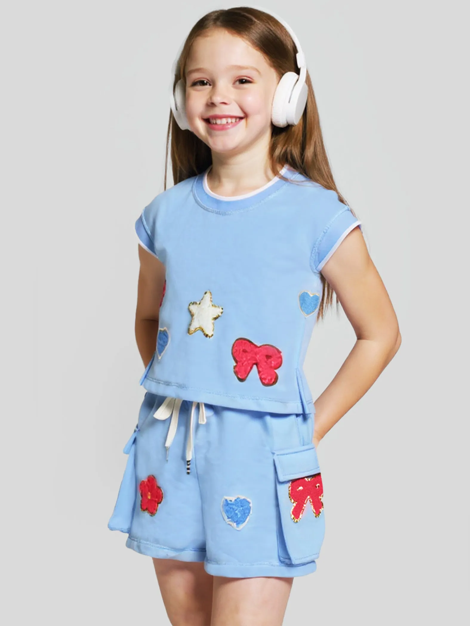 CAP SLEEVE TOP W/ PATCH DETAIL sold by Hannah Banana product image thumbnail 2