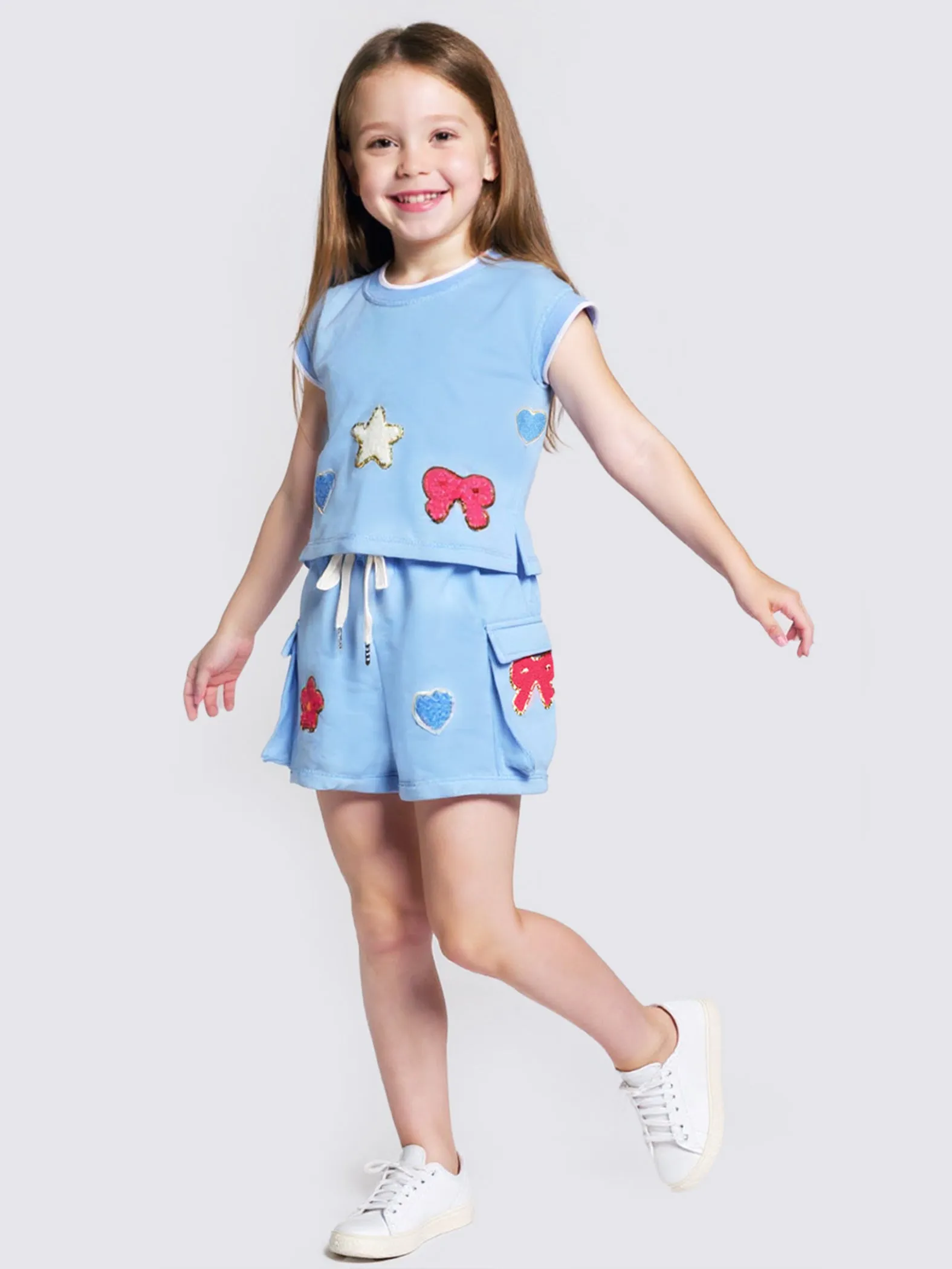 CAP SLEEVE TOP W/ PATCH DETAIL sold by Hannah Banana product image thumbnail 3