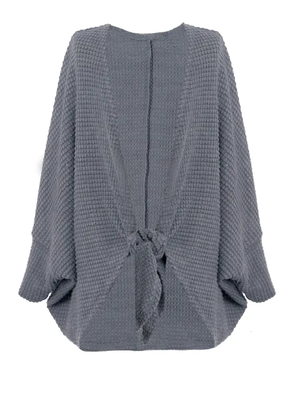OVERSIZE DOLMAN TIE FRONT CARDIGAN made by Hannah Banana