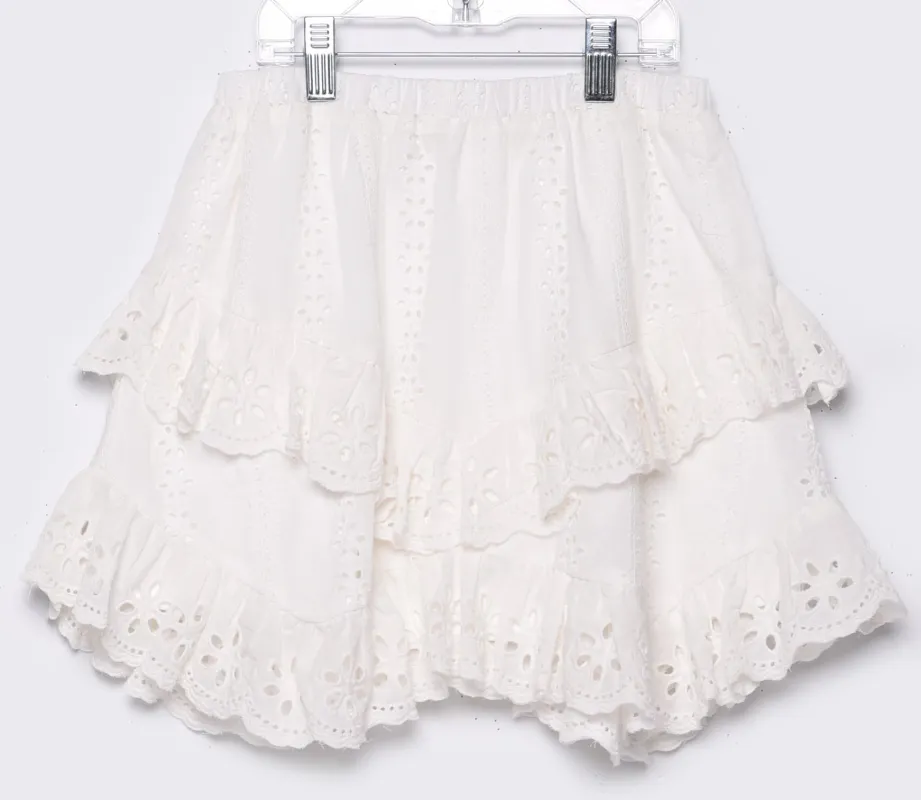 RUFFLED EYELET HANKY SKIRT made by Truly Me