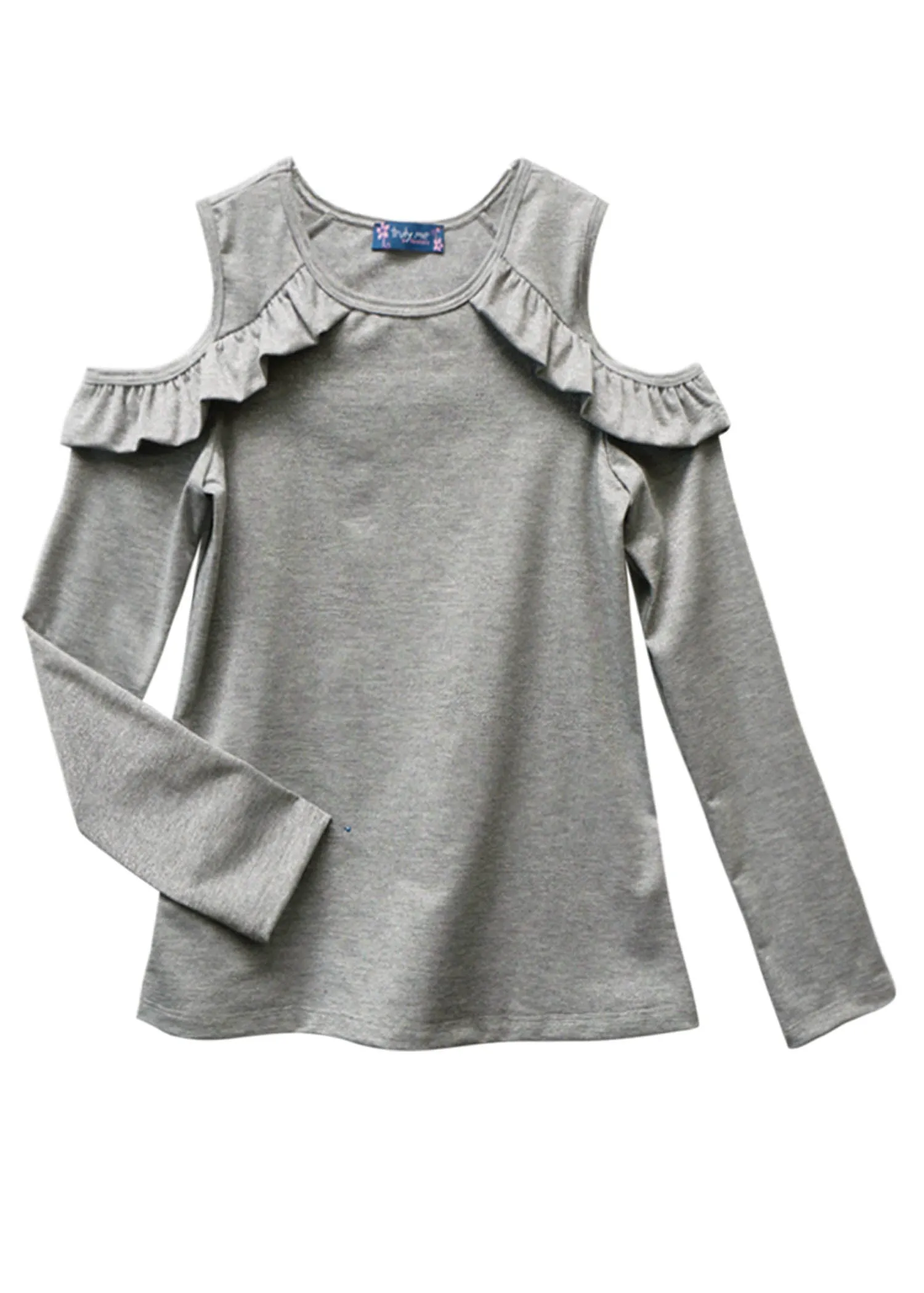 RUFFLE SLEEVE COLD SHOULDER TOP sold by Hannah Banana