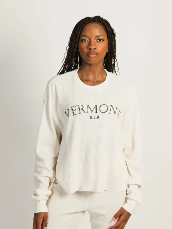 HARLOW WINNIE LONG SLEEVE WAFFLE - VERMONT sold by Harlow