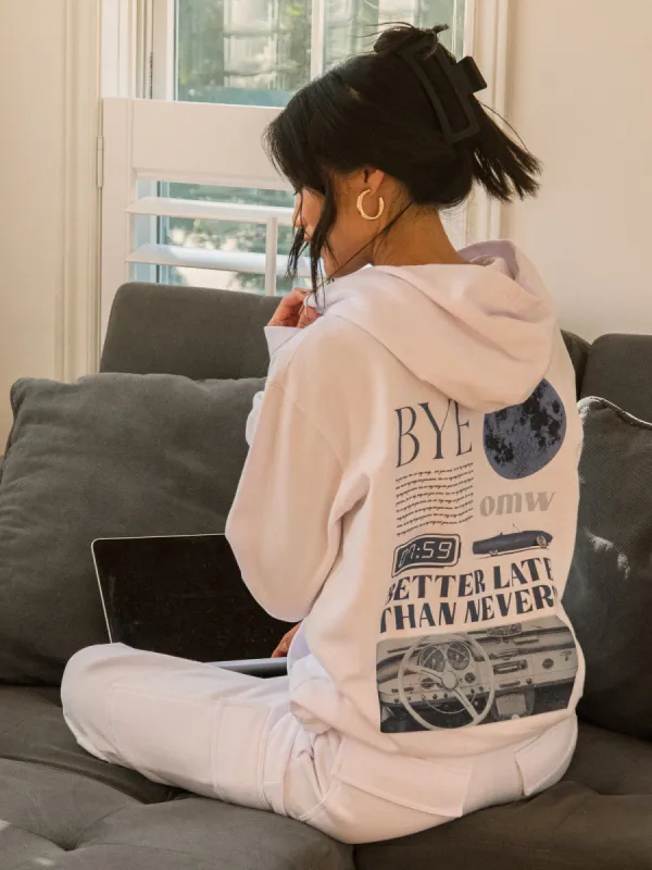HARLOW HARLEY OVERSIZED PRINT HOODIE - WHITE sold by Harlow