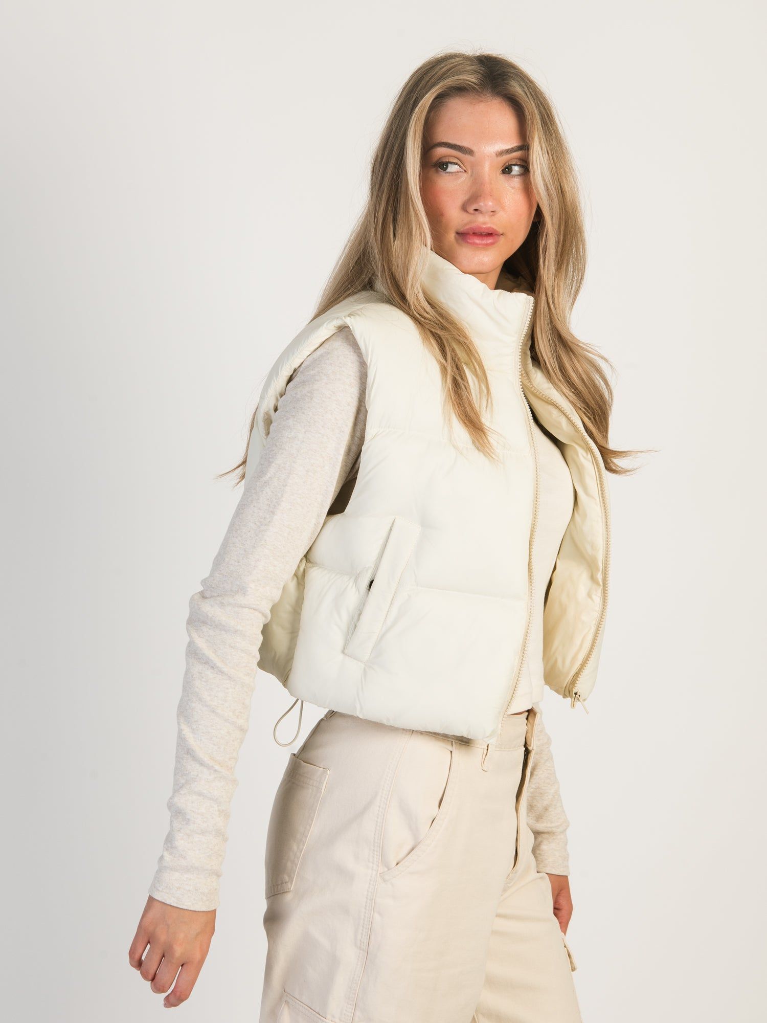 HARLOW PEGGY PUFFER VEST - CREAM sold by Harlow product image thumbnail 4