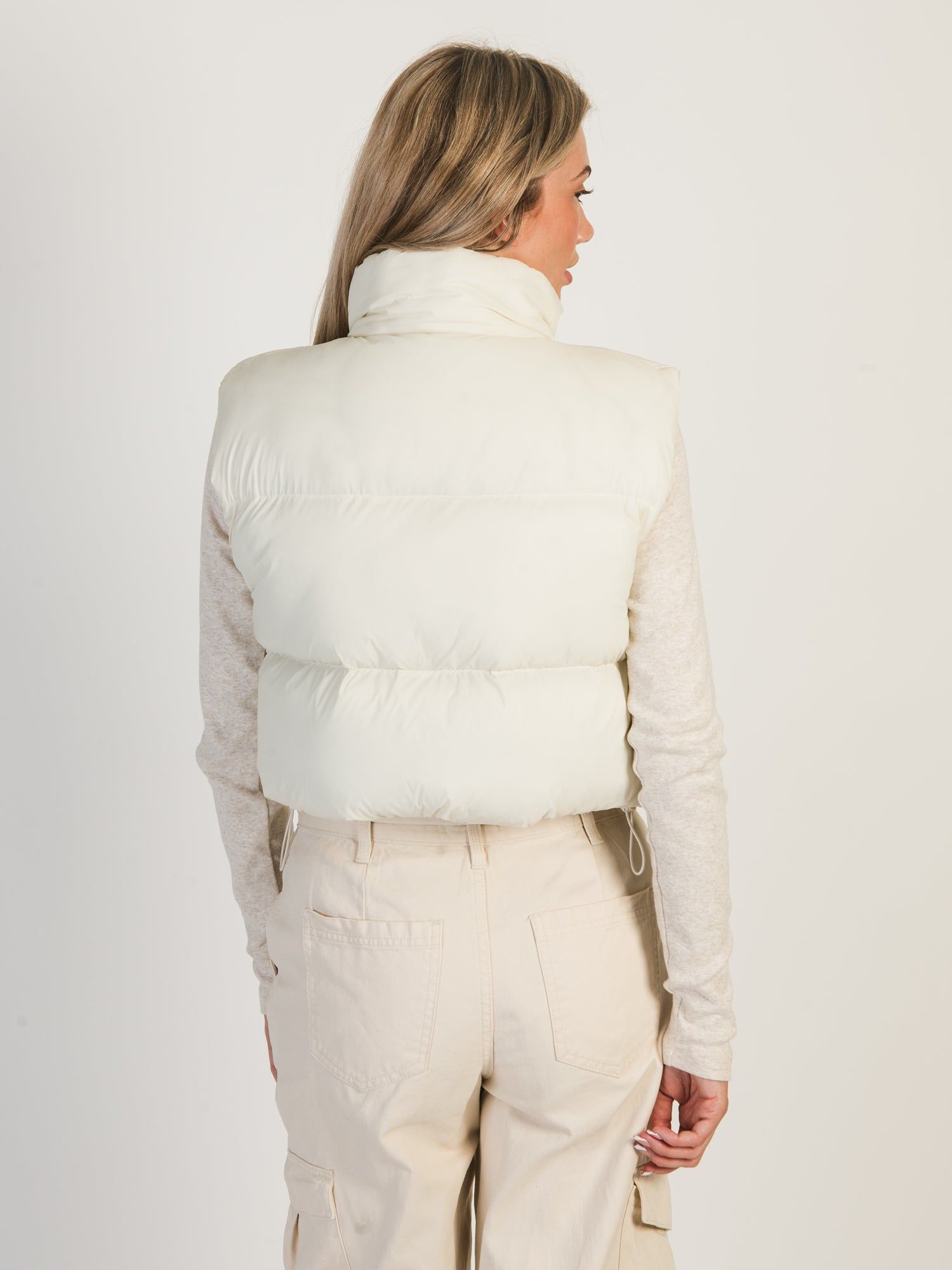 HARLOW PEGGY PUFFER VEST - CREAM sold by Harlow product image thumbnail 5