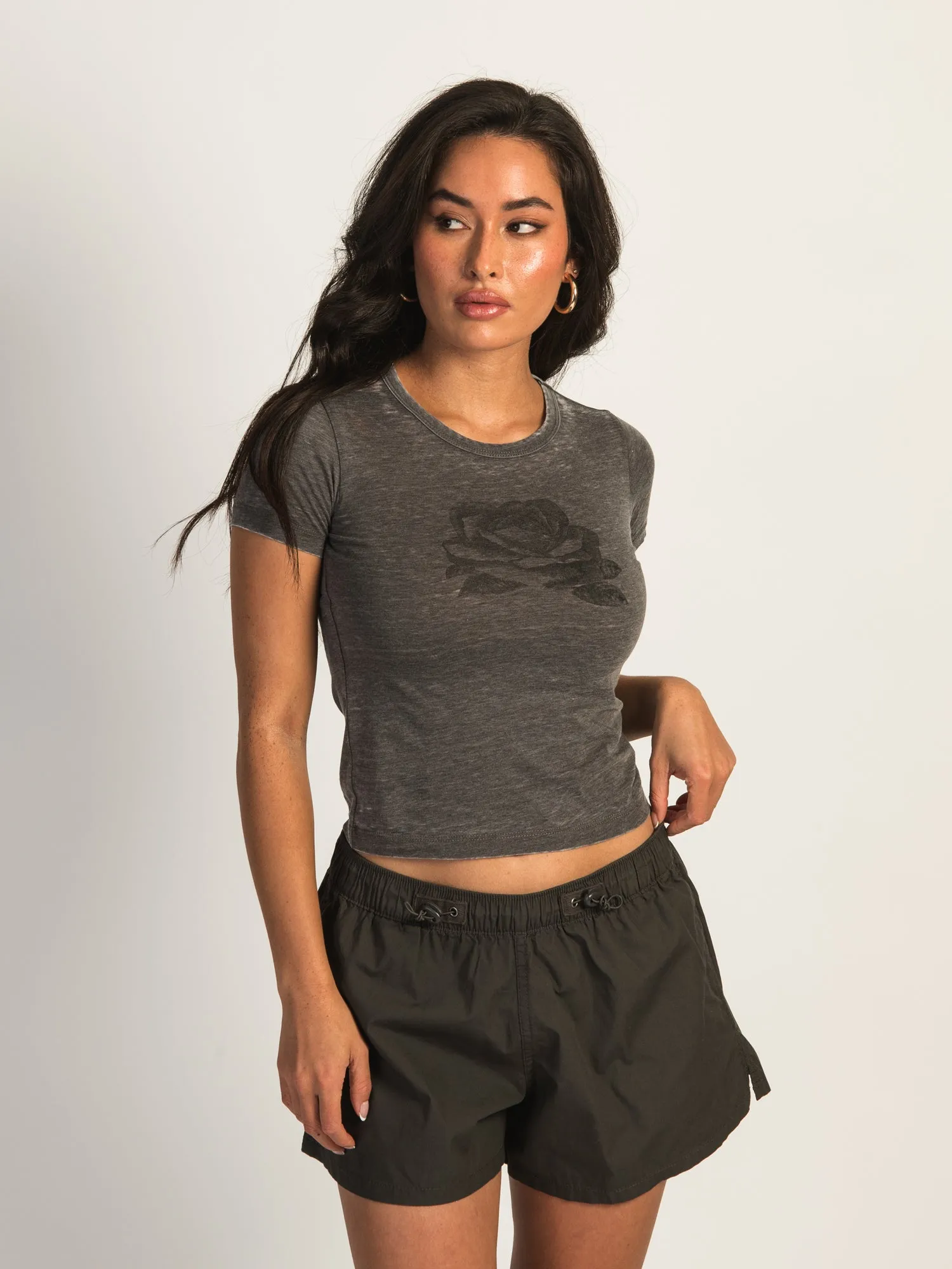 HARLOW STEVIE TEE - CHARCOAL sold by Harlow