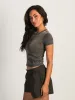 HARLOW STEVIE TEE - CHARCOAL sold by Harlow