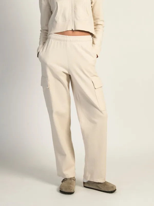 HARLOW ANDI CARGO SWEATPANTS - CREAM sold by Harlow