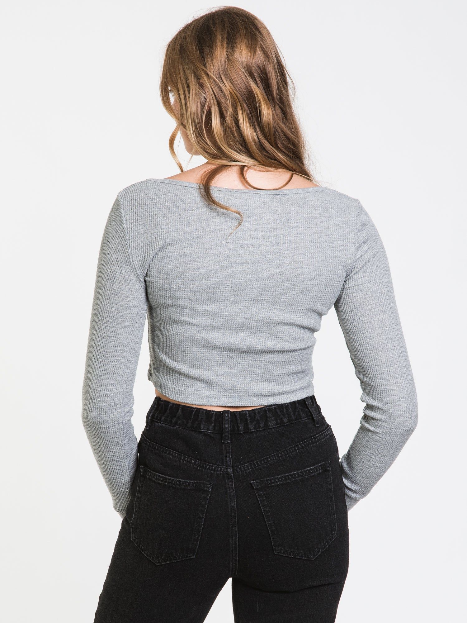 HARLOW KYLIE LONG SLEEVE NOTCH TEE sold by Harlow product image thumbnail 2