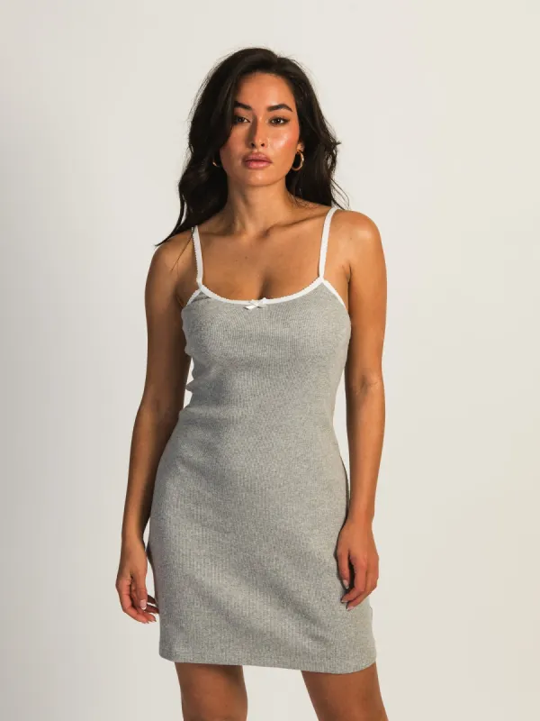 HARLOW SKYE MELANGE DRESS - HEATHER GREY sold by Harlow
