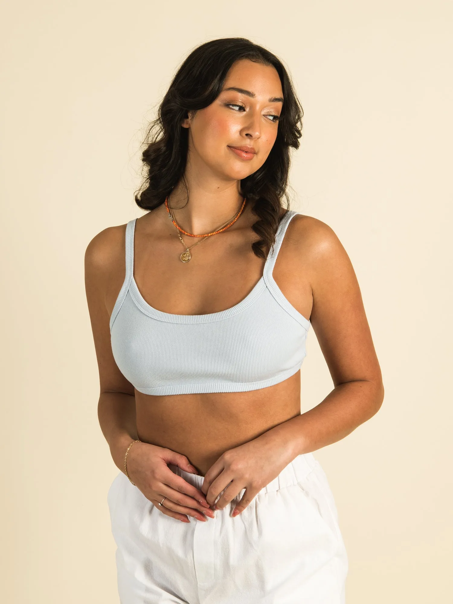 HARLOW RIBBED OPEN BACK BRALETTE sold by Harlow