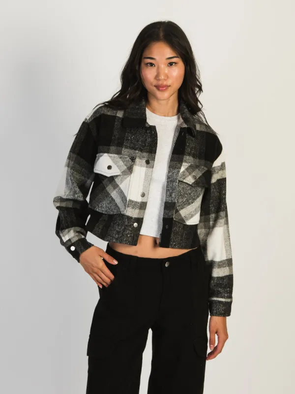 HARLOW BRITTANY CROPPED JACKET - BLACK WHITE sold by Harlow