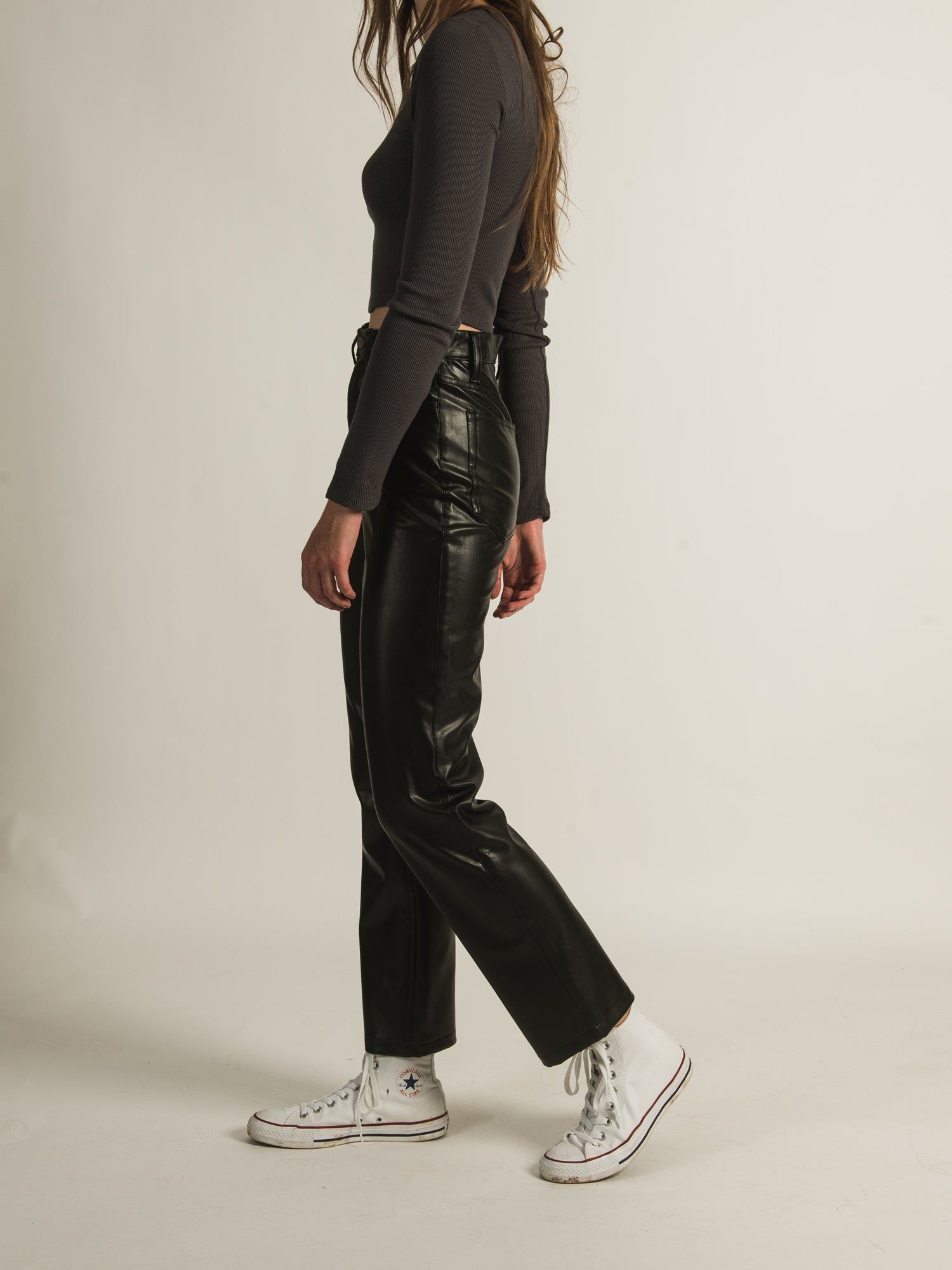 HARLOW HIGH RISE VEGAN LEATHER PANTS sold by Harlow product image thumbnail 3