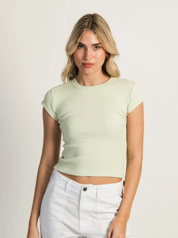 HARLOW RIBBED BABY TEE - SAGE sold by Harlow