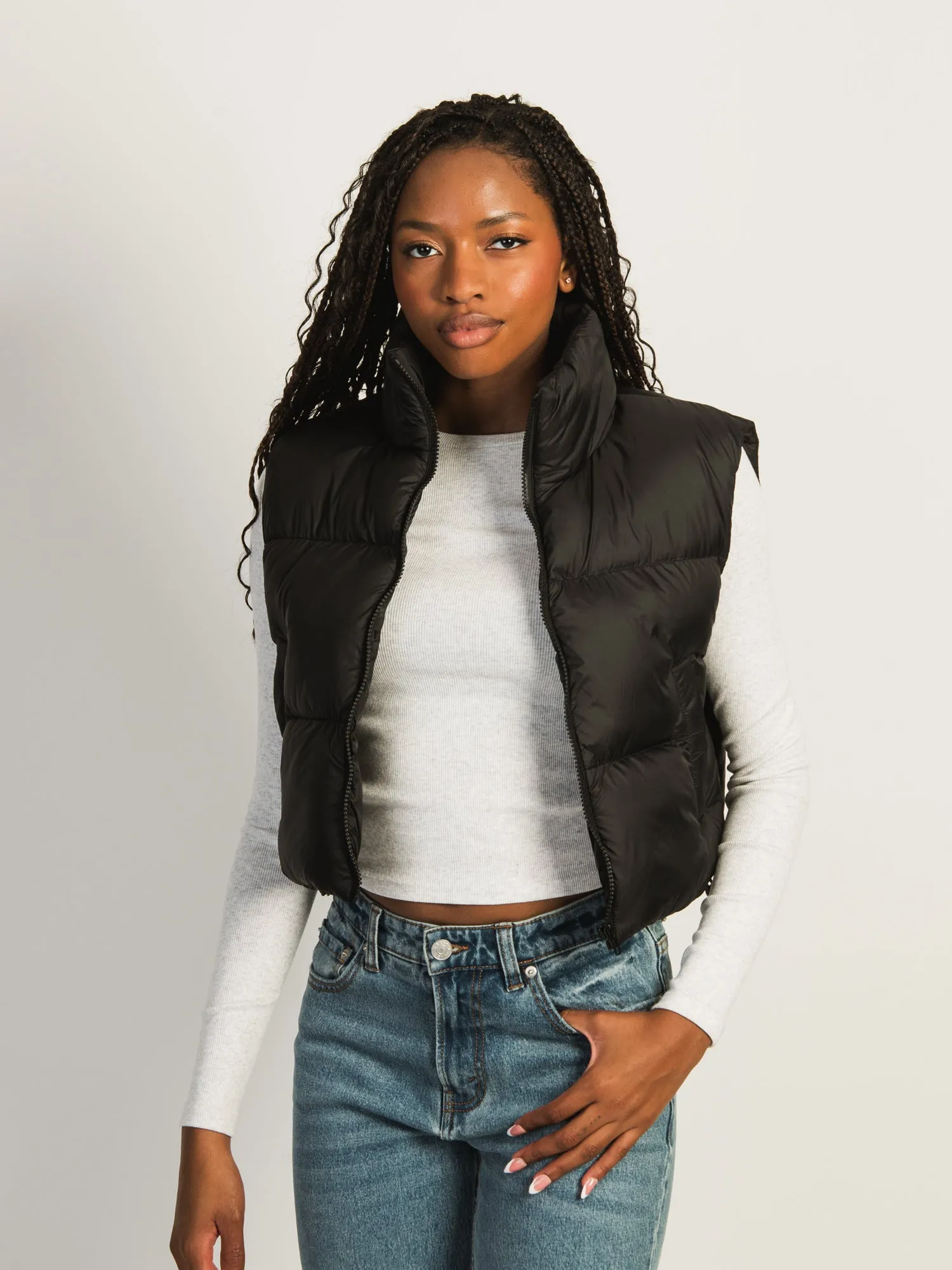 HARLOW PEGGY PUFFER VEST - BLACK sold by Harlow