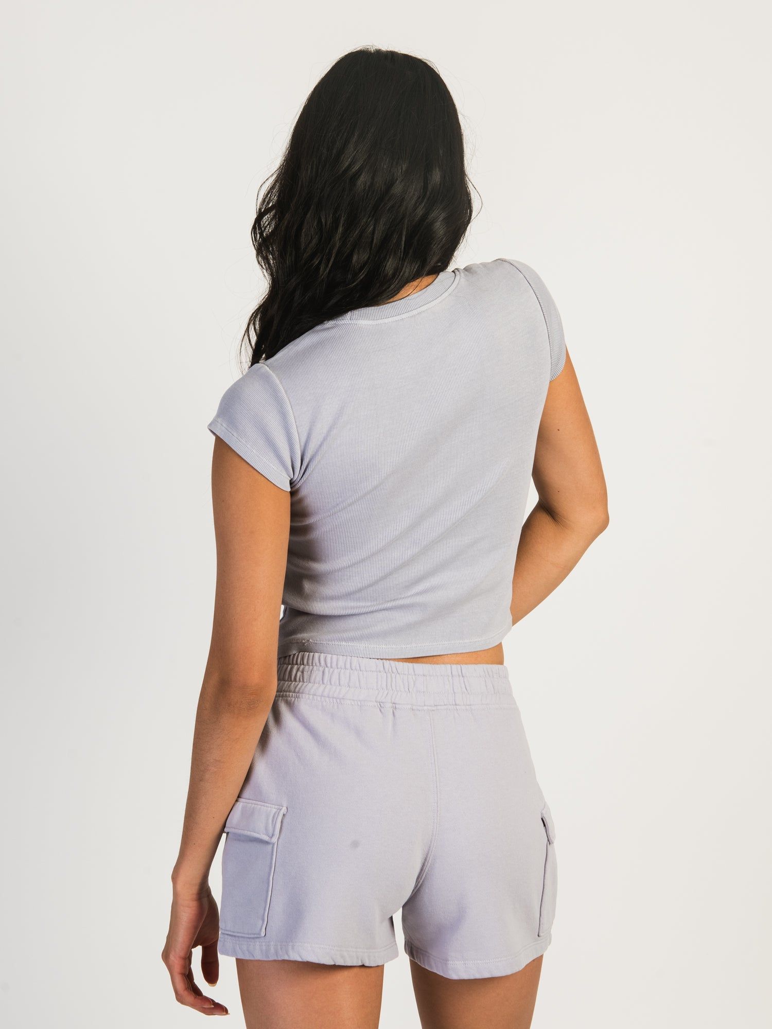 HARLOW RIBBED SHORT SLEEVE BABY TEE - LAVENDER sold by Harlow product image thumbnail 3