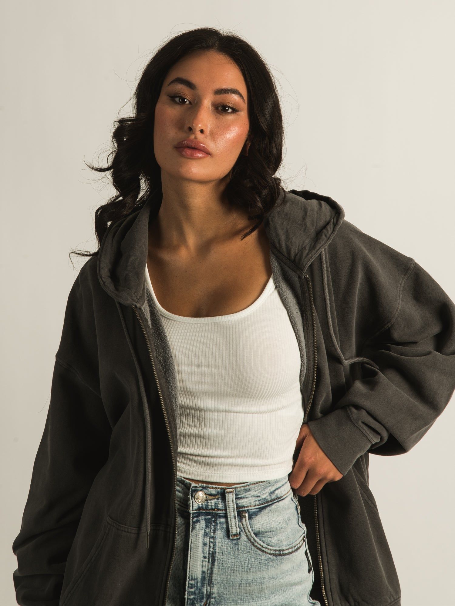 HARLOW MARIAH OVERSIZED ZIP HOODIE sold by Harlow