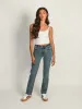 HARLOW MID-RISE STRAIGHT JEAN - MID WASH sold by Harlow