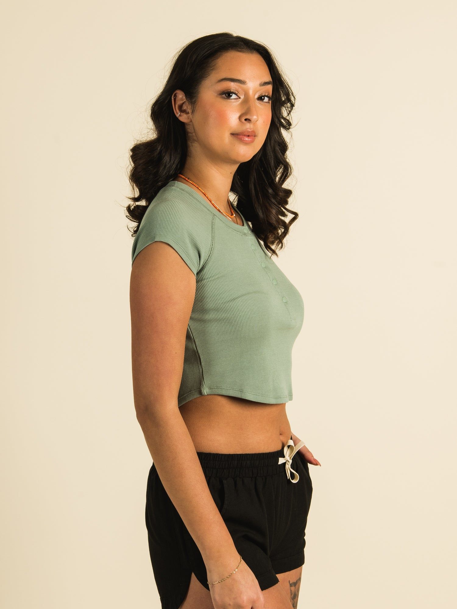 HARLOW RAGLAN SNAP T-SHIRT sold by Harlow product image thumbnail 3