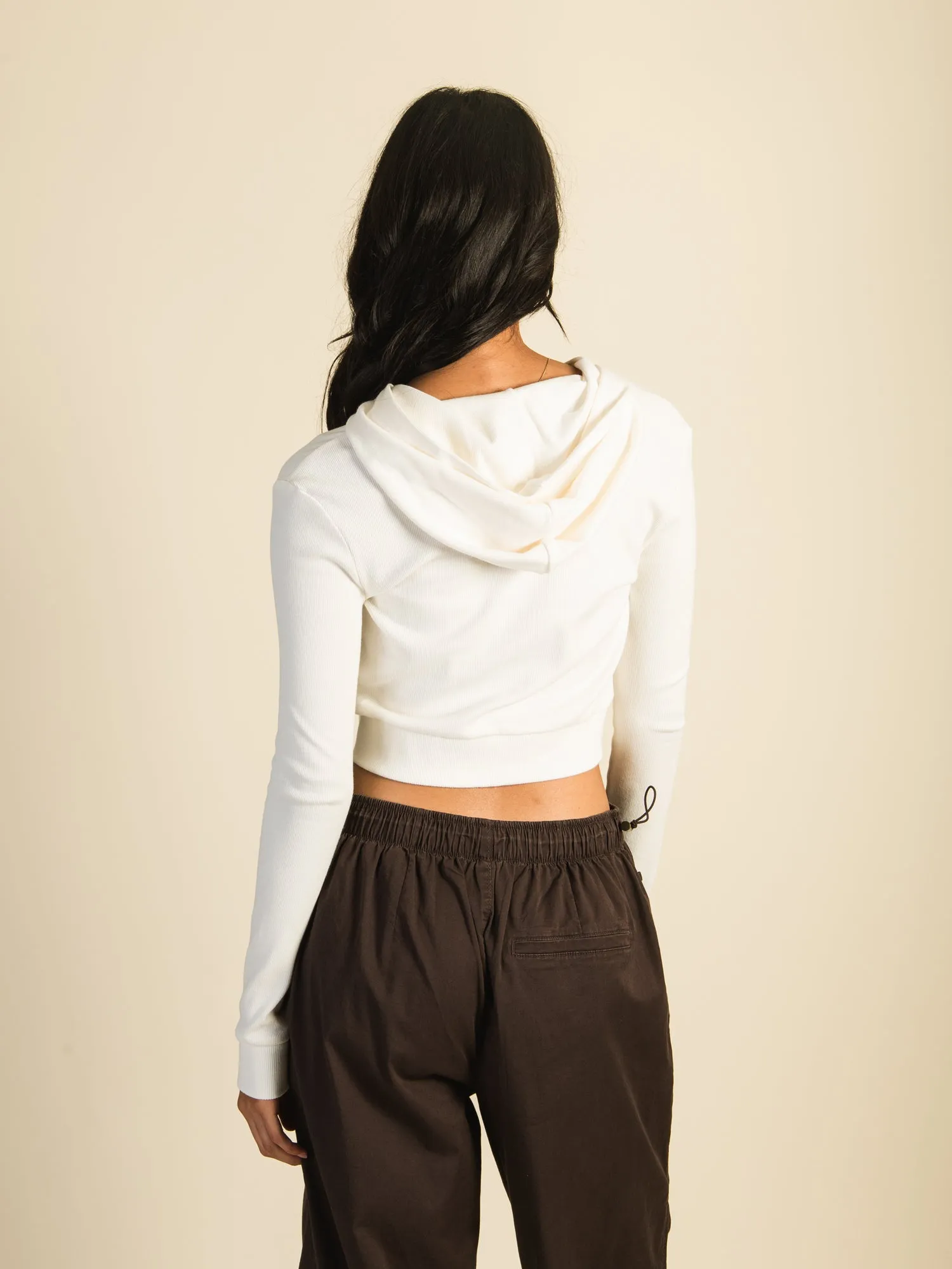 HARLOW ELLIE RIBBED ZIP UP - CREAM sold by Harlow product image thumbnail 4