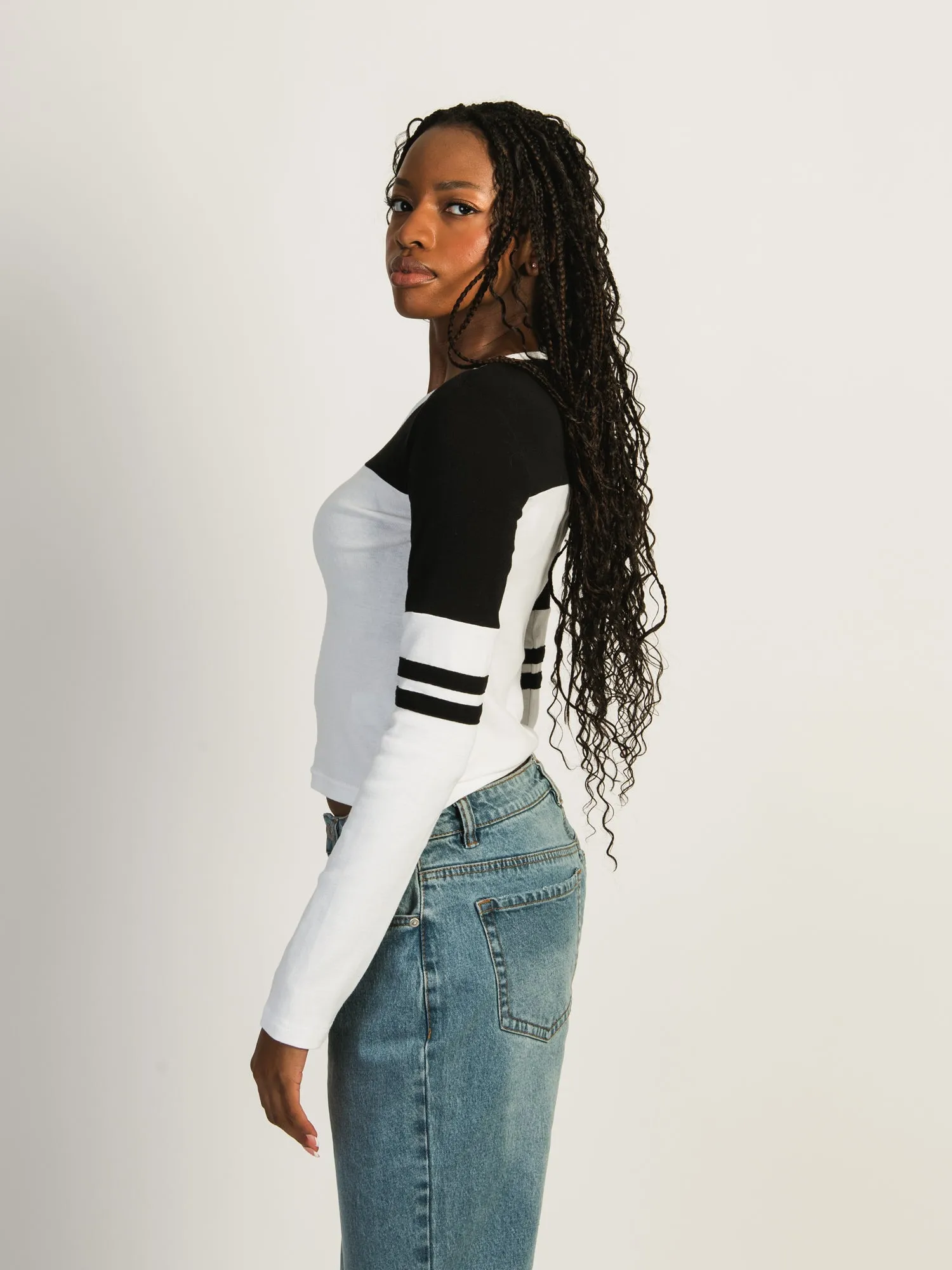 HARLOW RHOADES LONG SLEEVE - BLACK AND WHITE sold by Harlow product image thumbnail 2