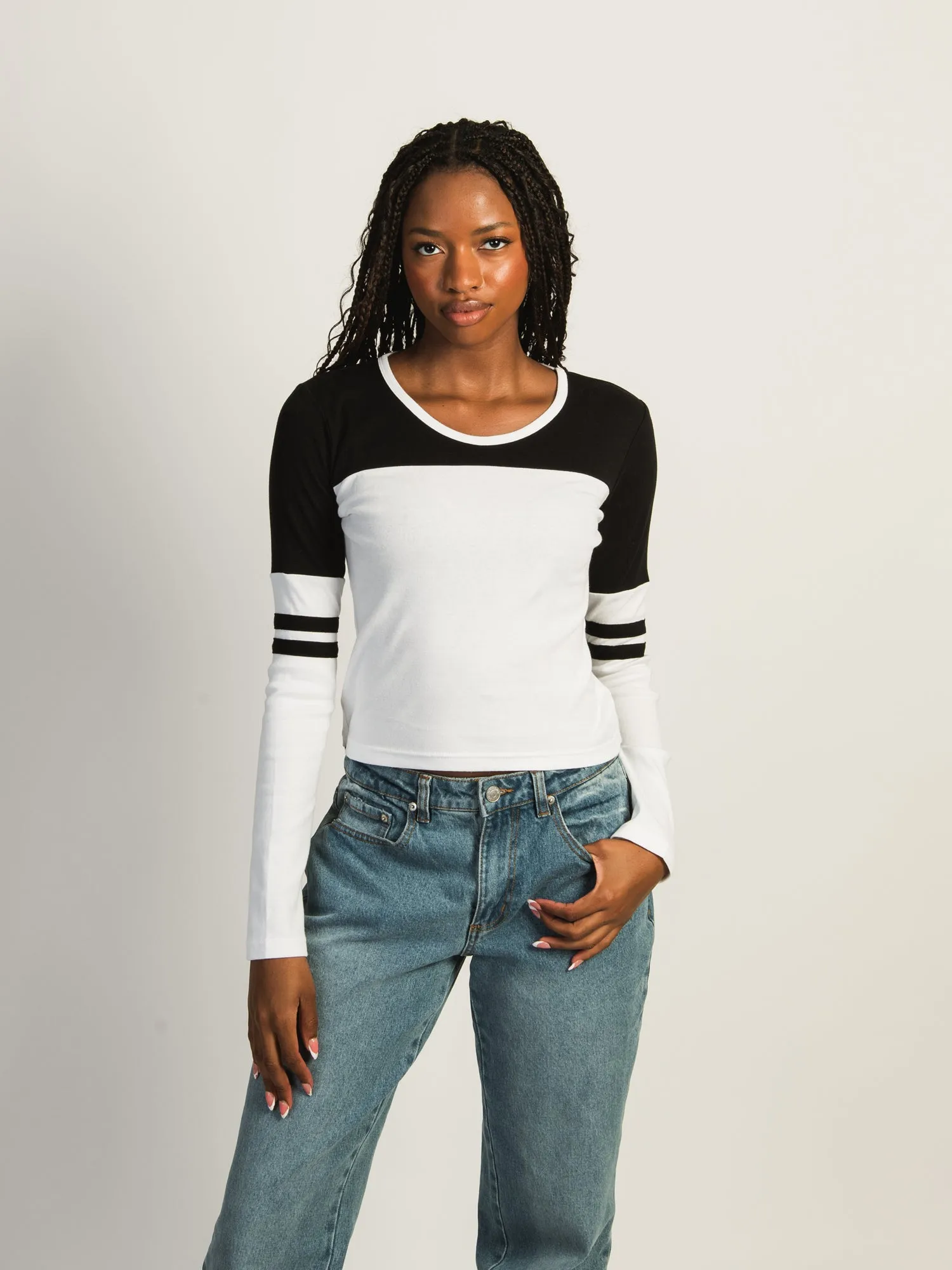 HARLOW RHOADES LONG SLEEVE - BLACK AND WHITE sold by Harlow
