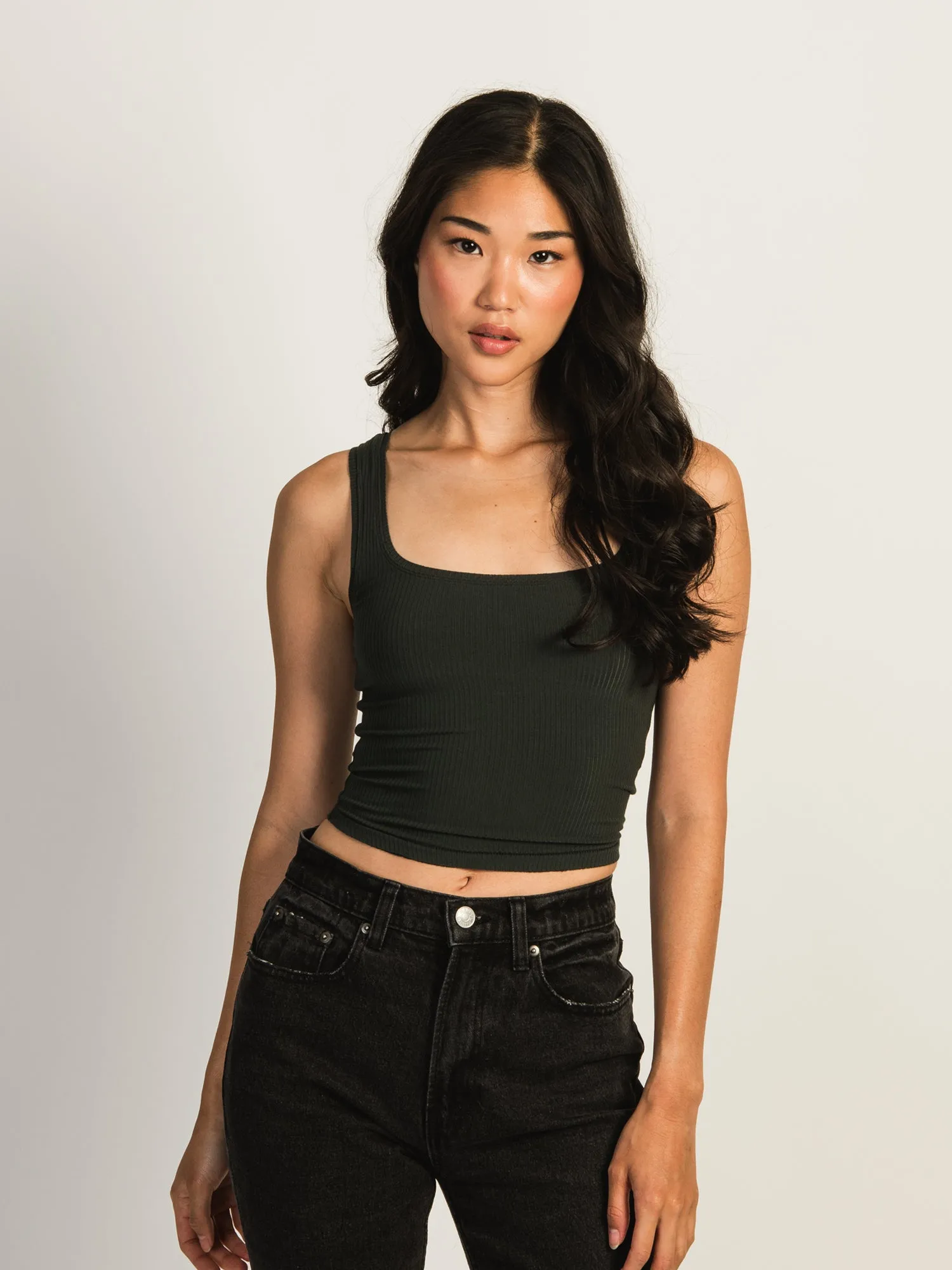 HARLOW ESSENTIAL LUXE TANK TOP - FOREST sold by Harlow