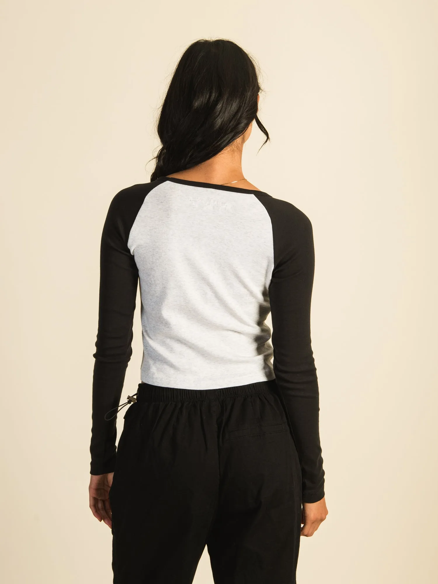 HARLOW BLAIR LONG SLEEVE RAGLAN MELANGE - CLOUD sold by Harlow product image thumbnail 4