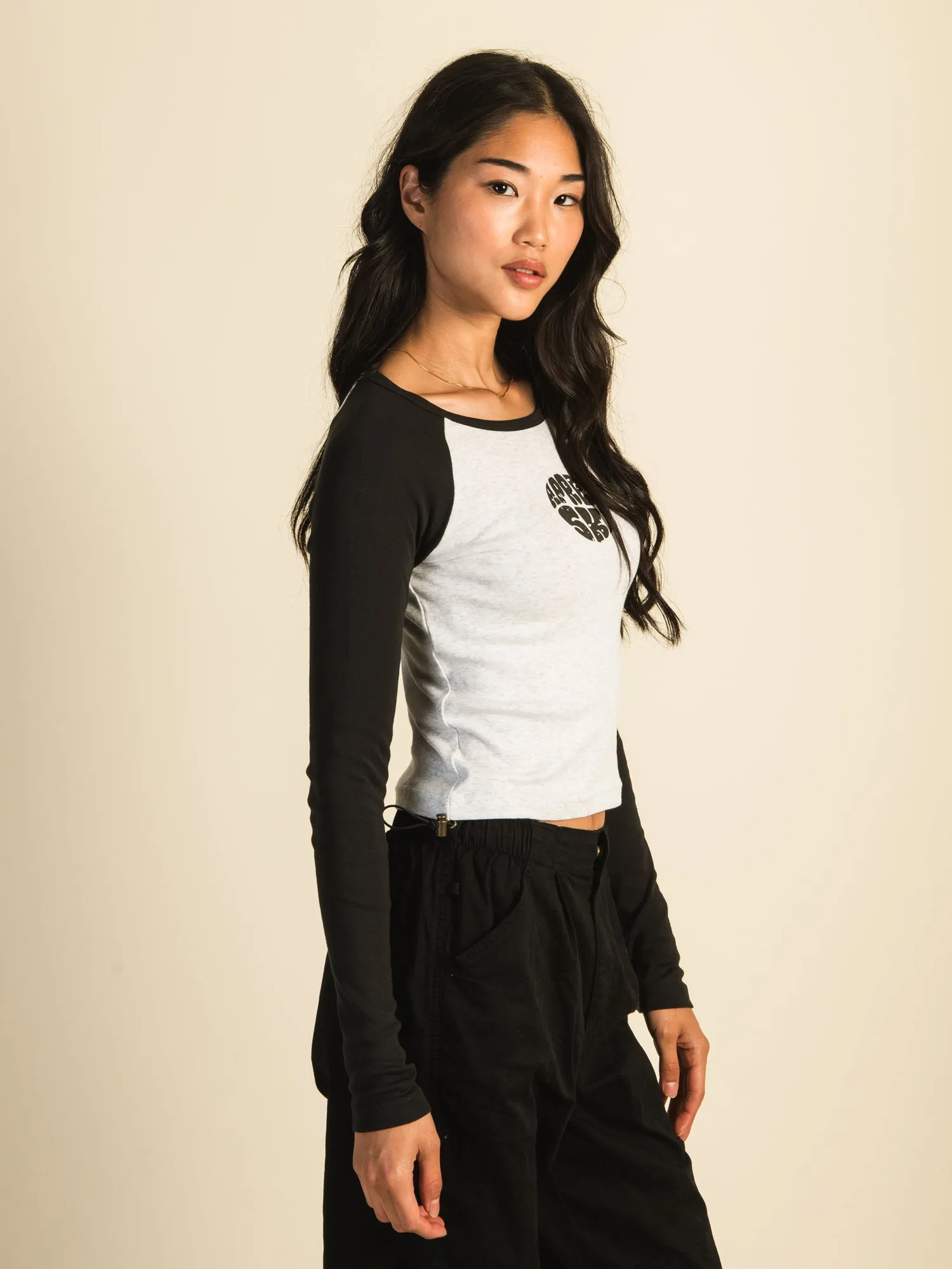 HARLOW BLAIR LONG SLEEVE RAGLAN MELANGE - CLOUD sold by Harlow product image thumbnail 3