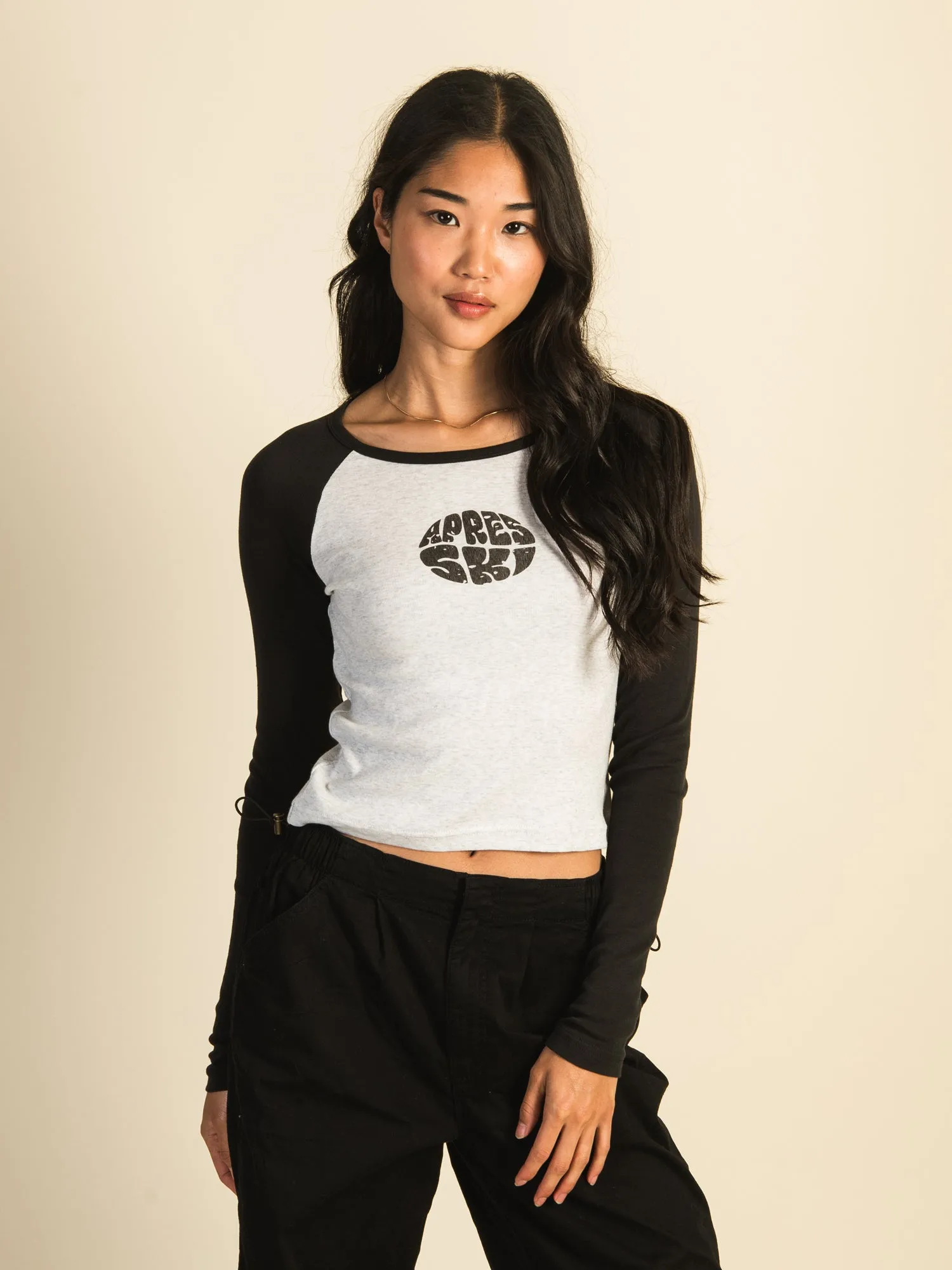 HARLOW BLAIR LONG SLEEVE RAGLAN MELANGE - CLOUD sold by Harlow product image thumbnail 2