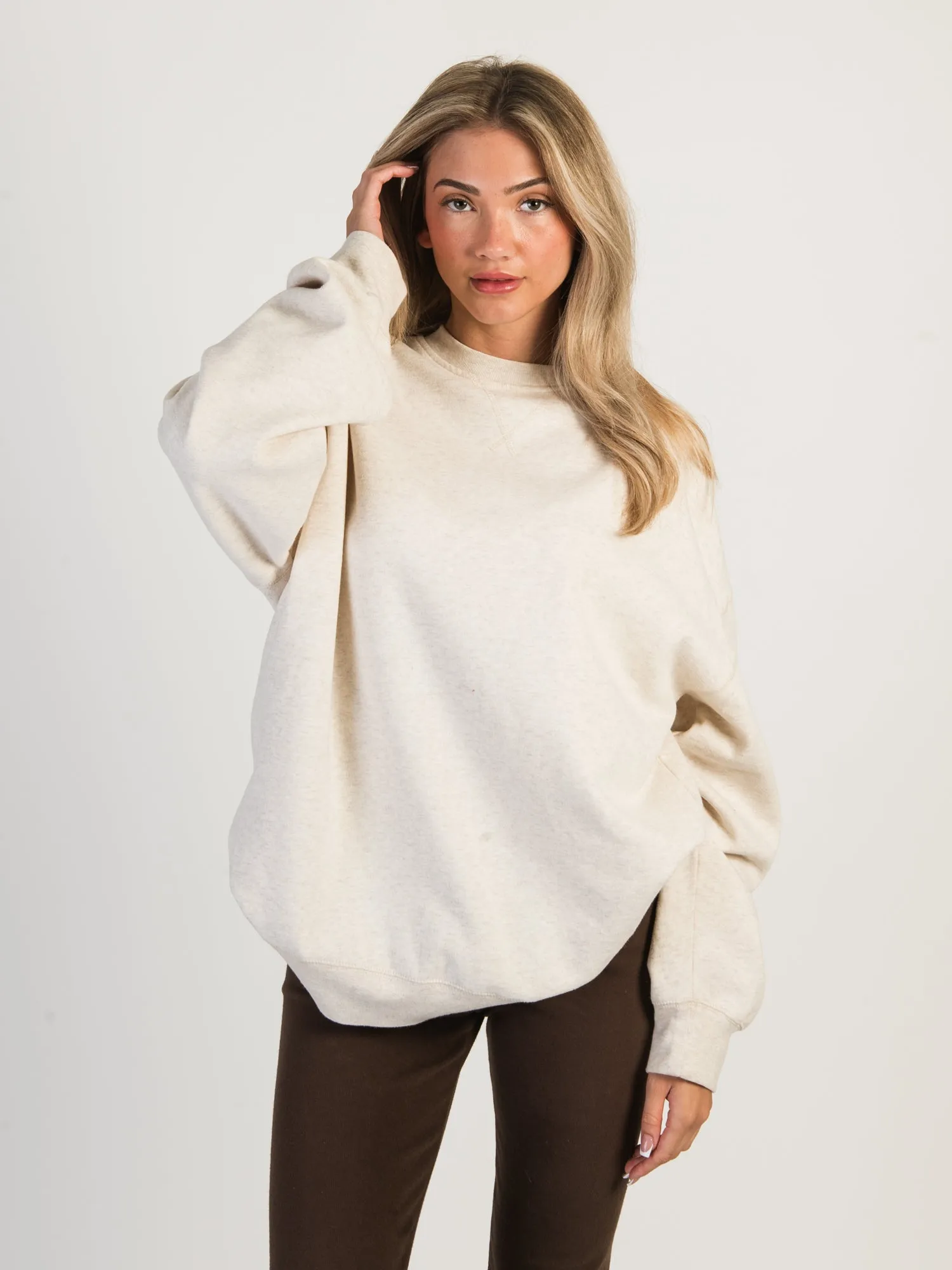 HARLOW MICHELLE SOLID CREWNECK - OATMEAL sold by Harlow product image thumbnail 2