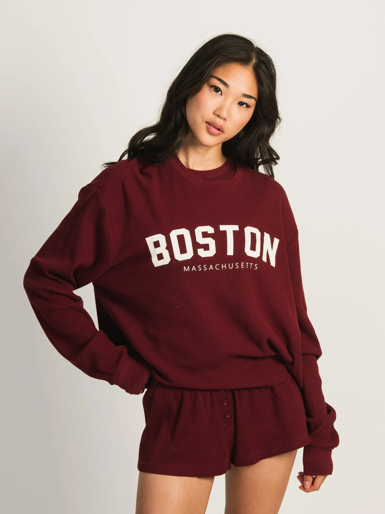 HARLOW WINNIE LONG SLEEVE WAFFLE - BOSTON sold by Harlow