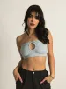HARLOW TWIST HALTER TOP sold by Harlow