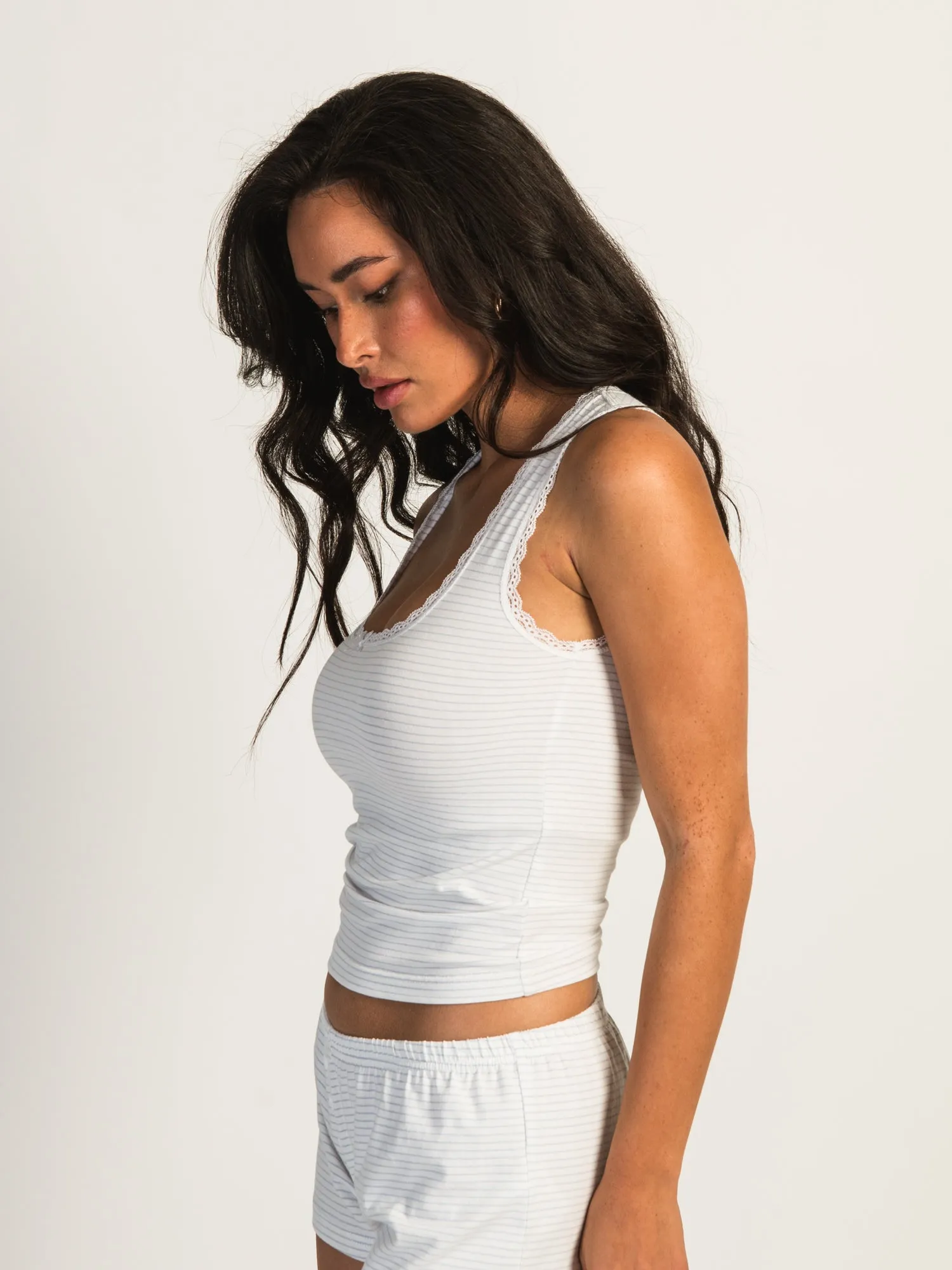 HARLOW ERYN PRINT TANK - BLUE STRIPED sold by Harlow product image thumbnail 3