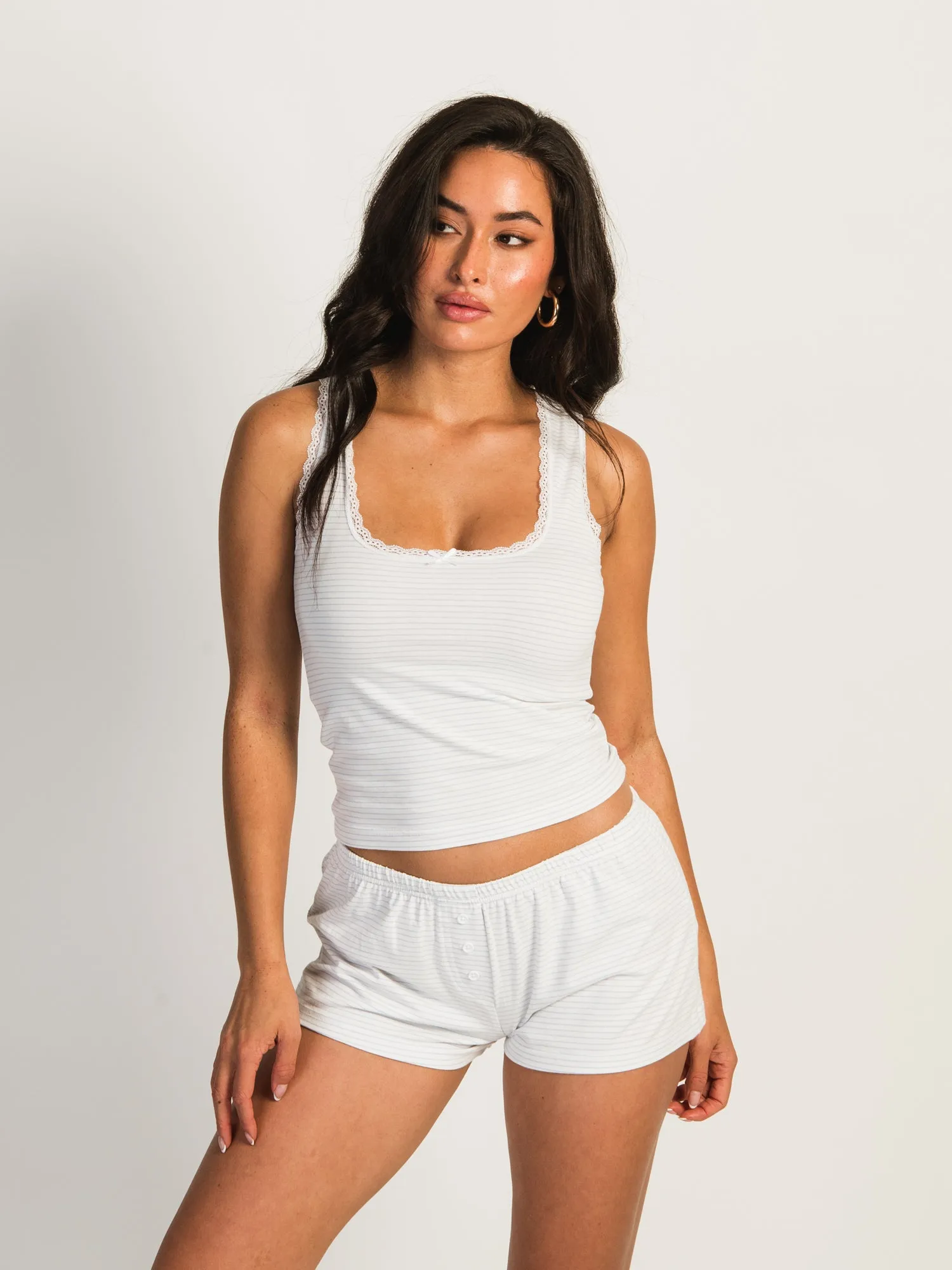 HARLOW ERYN PRINT TANK - BLUE STRIPED sold by Harlow