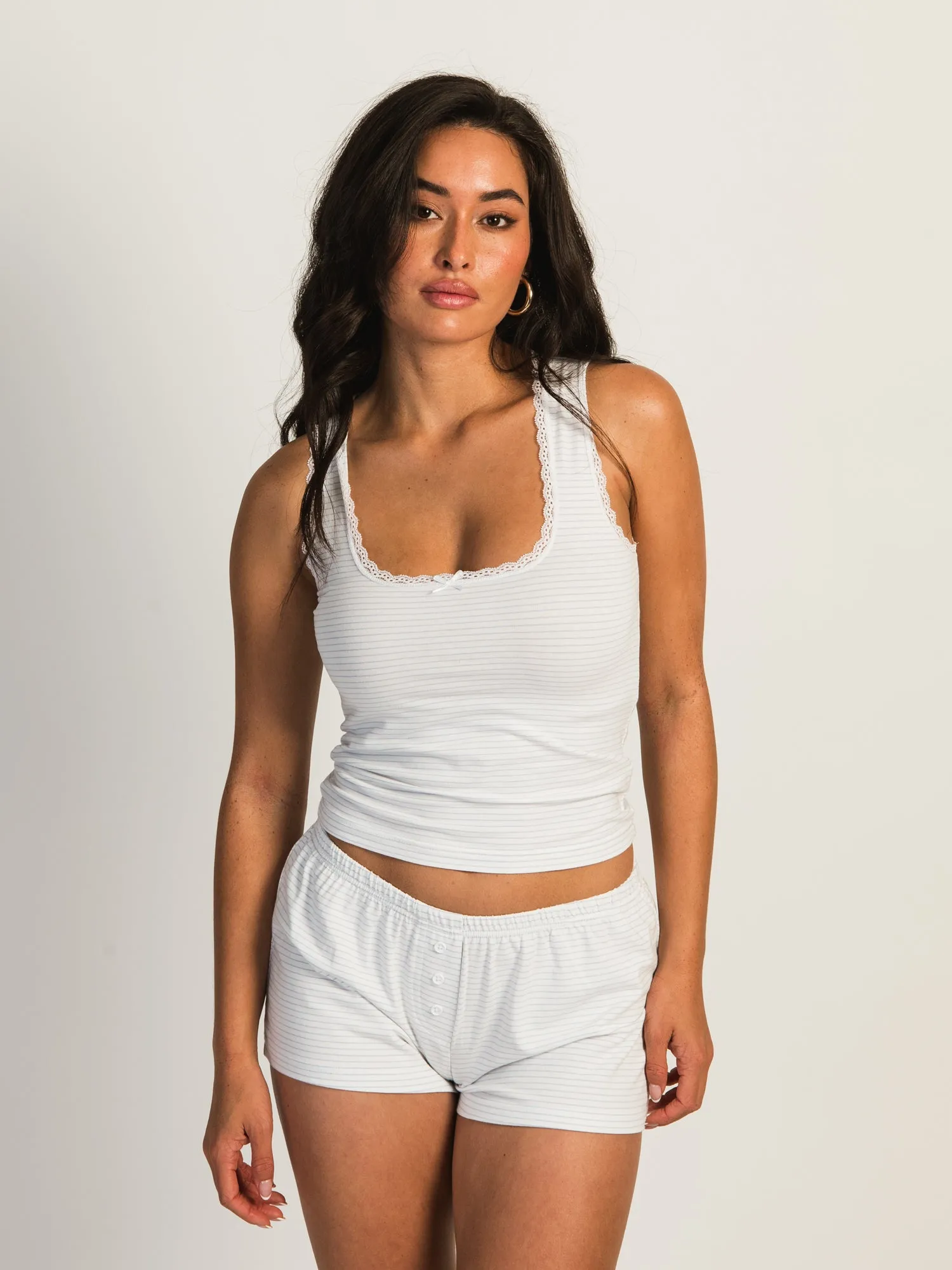 HARLOW ERYN PRINT TANK - BLUE STRIPED sold by Harlow product image thumbnail 2