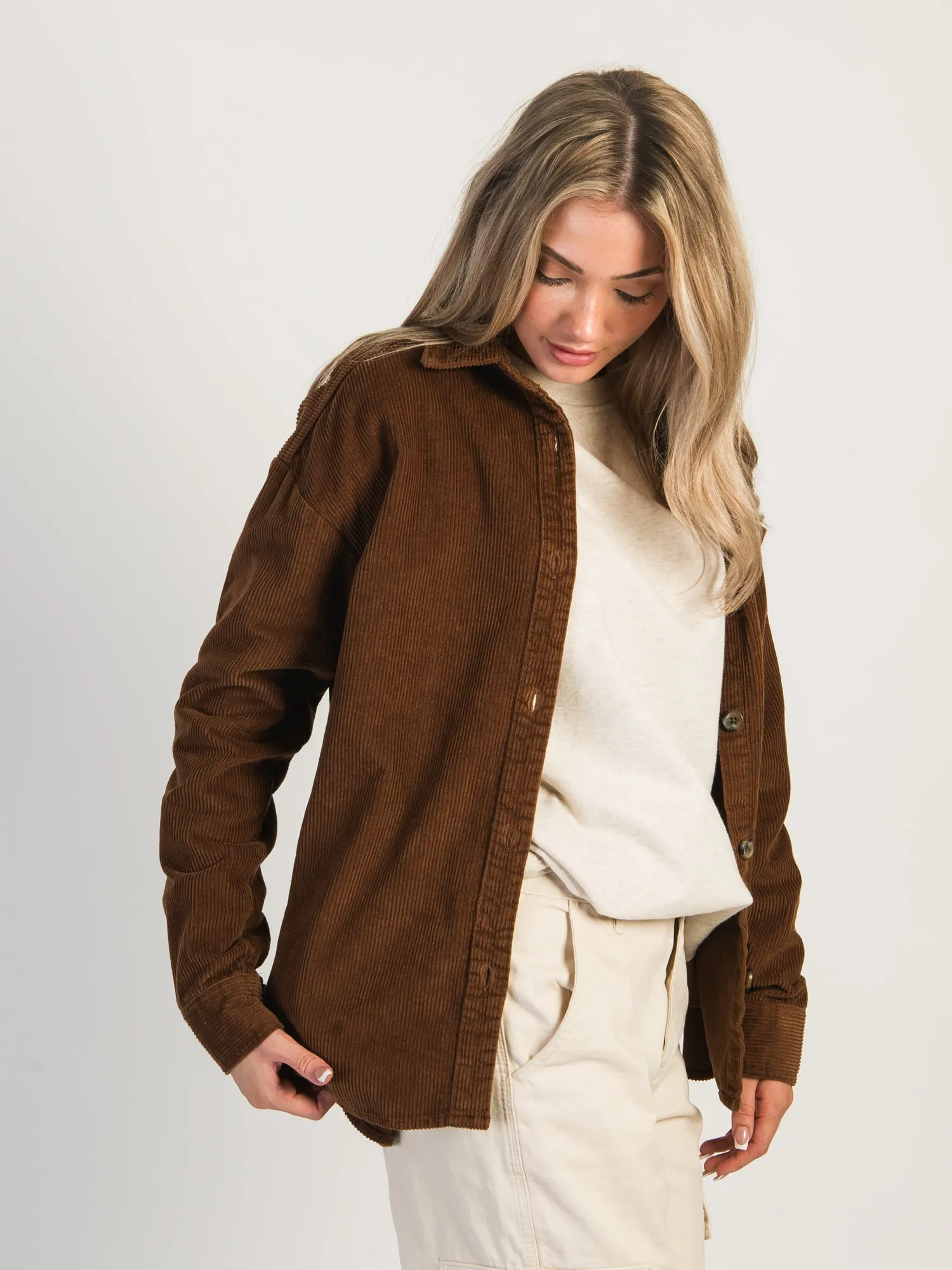 HARLOW CHRISSY CORD SHIRT - COGNAC sold by Harlow product image thumbnail 4