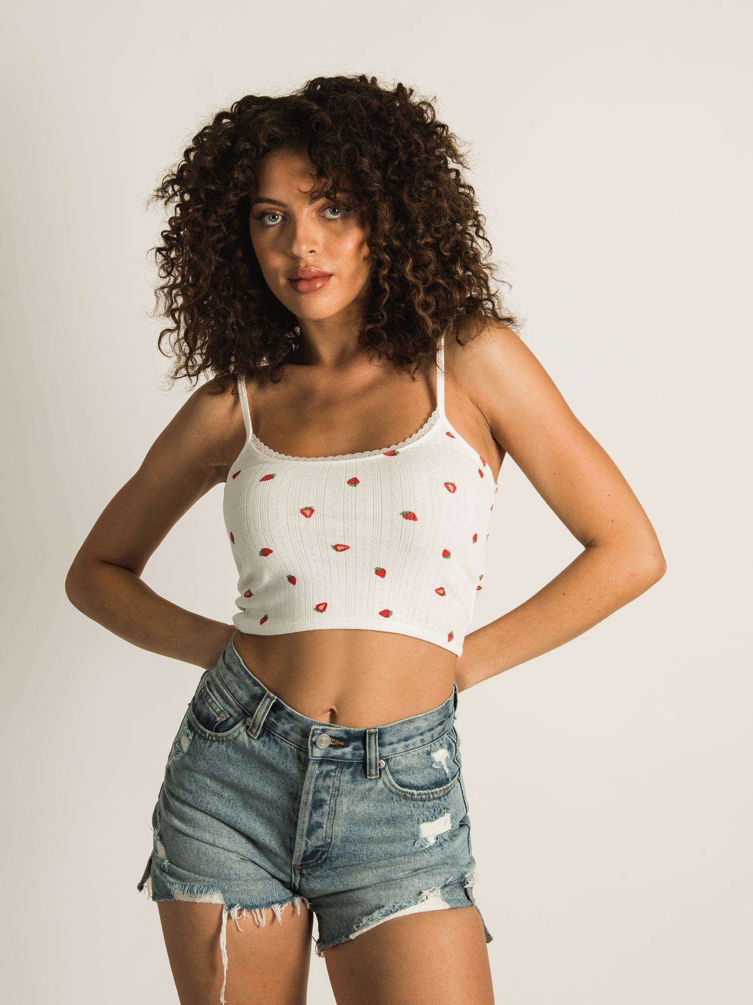 HARLOW KIKI POINTELLE DITSY TANK TOP sold by Harlow product image thumbnail 3