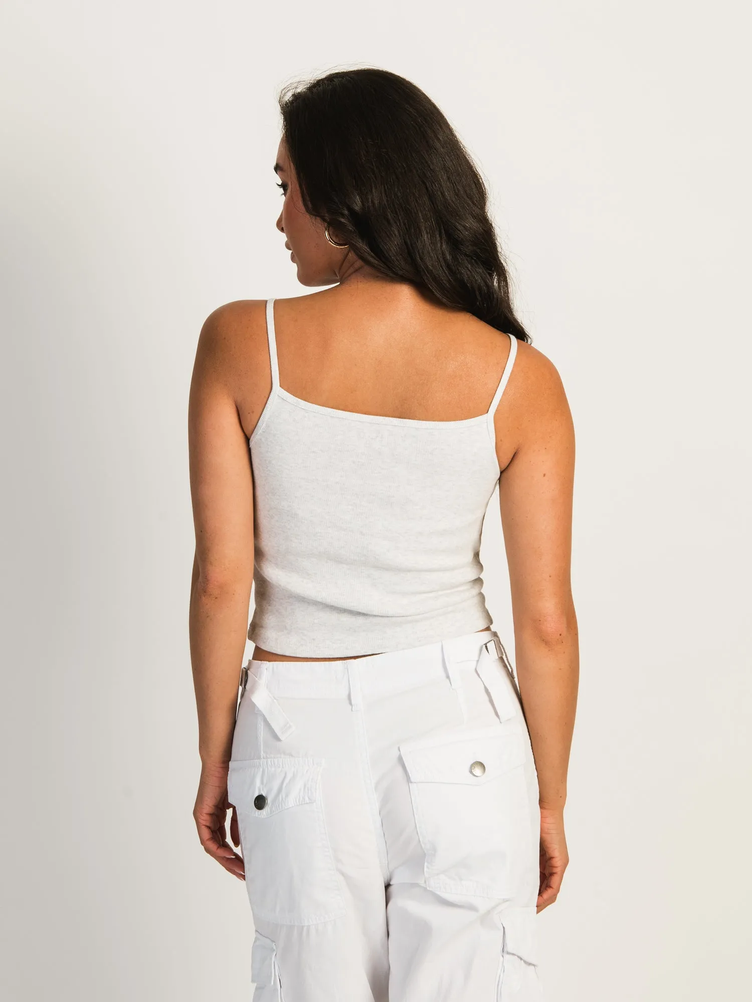 HARLOW SABRINA MELANGE TANK - HEATHER CLOUD WHITE sold by Harlow product image thumbnail 4