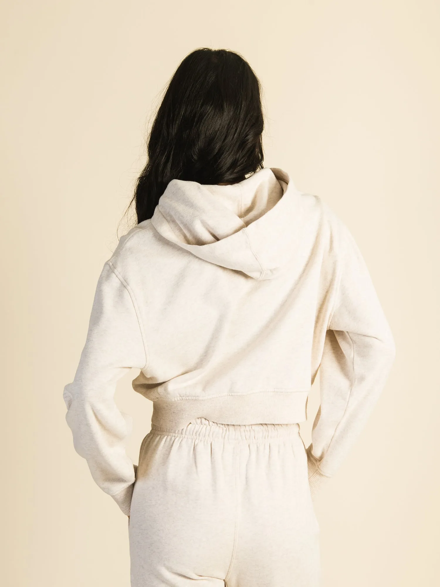 HARLOW BRE POPOVER MELANGE HOODIE - OATMEAL sold by Harlow product image thumbnail 4