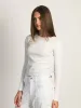HARLOW TOMMY MELANGE LONG SLEEVE TEE - MALIBU sold by Harlow