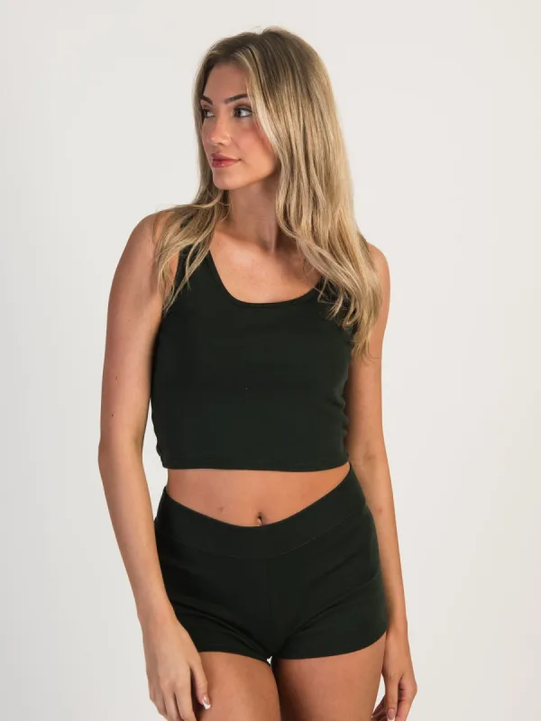 HARLOW TILLY CROPPED TANK - FOREST sold by Harlow